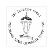 Return Address Cute Ice Cream Sundae Whimsical Zelfinktende Stempel (Design)
