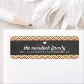 RETURN ADDRESS ETIKET chevron glitter strip red (Insitu)