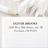 Return Address Label Minimal Simple Elegant White (Insitu)