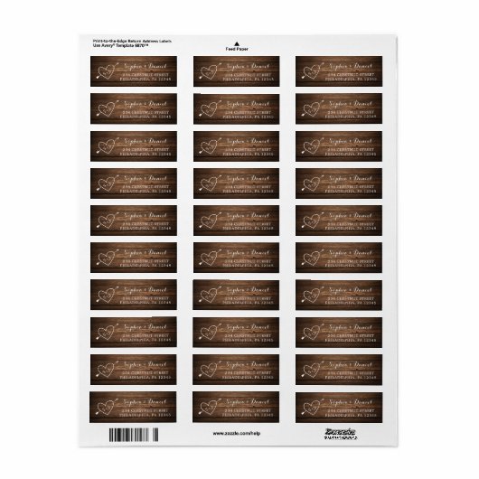Return Address Label Modern Rustin Land (Full Sheet)