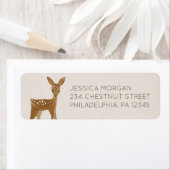 Return Address Label Modern Woodland Deer (Insitu)