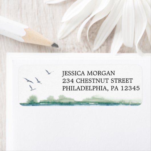 Return Address Label Mountain Lake (Insitu)