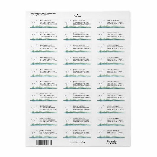 Return Address Label Mountain Lake (Full Sheet)
