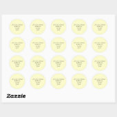 return address-label ronde sticker (Vel)