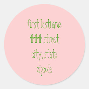 return address-label ronde sticker
