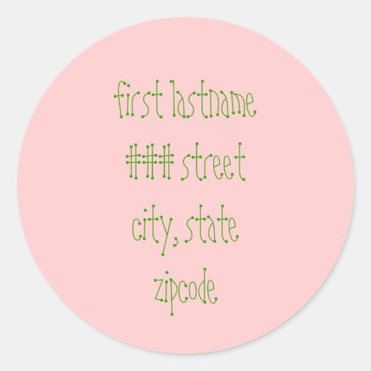 return address-label ronde sticker (Voorkant)