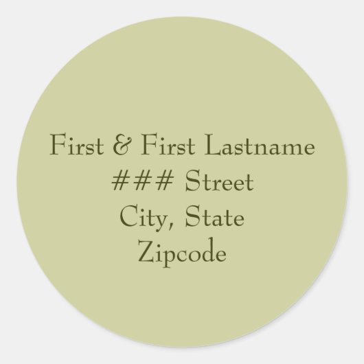 return address-label ronde sticker (Voorkant)