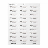 Return Address Label Two Fast Race Car Birthday (Full Sheet)