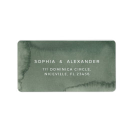 Return Address Label Watercolor Wedding.