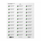 Return Address Label Whimsical Flower (Full Sheet)