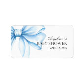 Return Address Labels for baby shower with bow. (Voorkant)