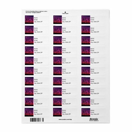 Return Address Labels Saguaro Sunset (Full Sheet)