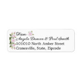 Return Address Labels Soft Pink Roses (Voorkant)