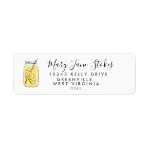 RETURN ADDRESS liemonade Etiket