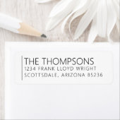 Return Address Modern Minimalistic Wedding Family Etiket (Insitu)