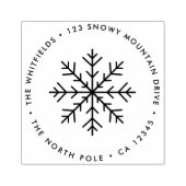 Return Address Rubber Stamp | Christmas Snowflake Rubberstempel (Afrduk)