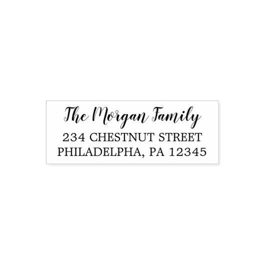 Return address rubber stamp  zelfinktende stempel (Design)