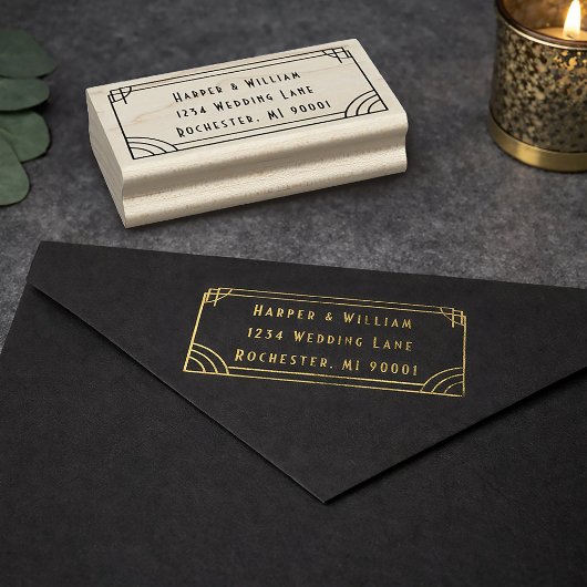 Return address stamp rubberstempel