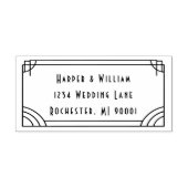 Return address stamp rubberstempel (Afrduk)