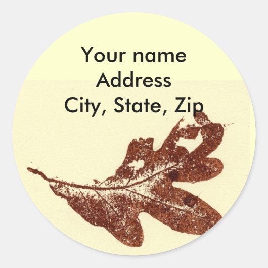 Return Address Sticker (Voorkant)