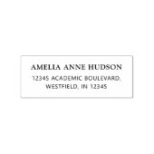 Return Address Stylish Script Graduate's Name Rubberstempel (Gestempeld)