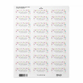 RETURN ADRES confetti polka dot kleurrijk plezier Etiket (Full Sheet)