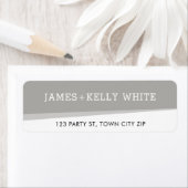 RETURN ADRES eenvoudige moderne hoeken koel grijs Etiket (Insitu)