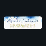 RETURN ADRES gouden smart blue waterverf Etiket<br><div class="desc">door kat massard >> www.simplysweetPAPERIE.com <<<< Love the design, maar ik zou graag enkele wijzigingen zien - een ander kleurenschema, product, een foto toevoegen of aangepast voor een andere gelegenheid - zonder enige zorgen contact met mij op te nemen, kat@simplysweetPAPERIE.com - ik help u graag! - - - - -...</div>