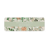 RETURN ADRES LABEL : WILLIAM MORRIS : JASMINE (Voorkant)