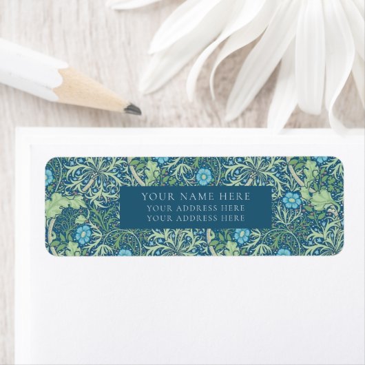 RETURN ADRES LABEL : WILLIAM MORRIS : ZEEWEEK (Insitu)