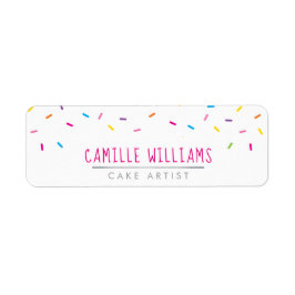 RETURN ADRES strooit kleurrijk modern feestplezier Etiket