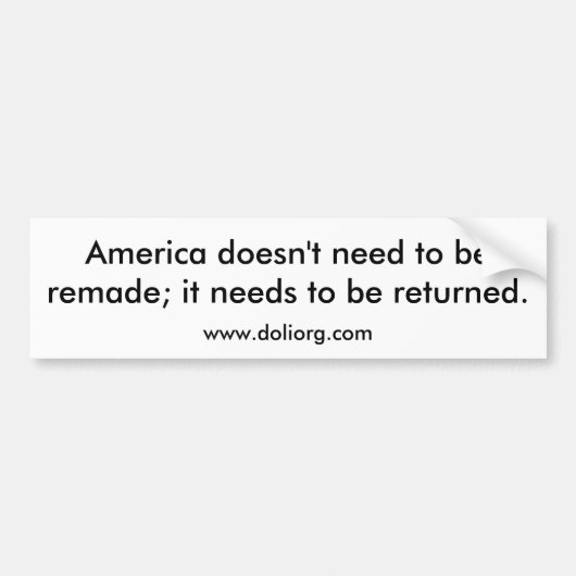 Return America Bumper Bumpersticker (Voorkant)