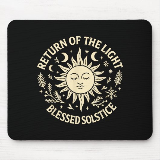 Return Of The Light Blessed Solstice Celestial Sun Muismat (Voorkant)