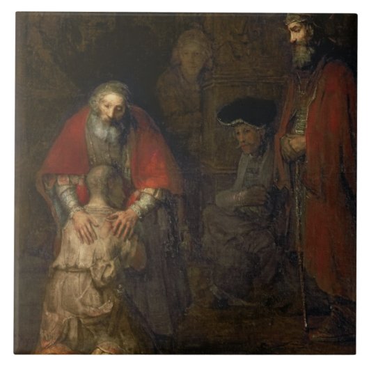 Return of the Prodigal Son, c.1668-69 Tegeltje (Voorkant)