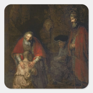 Return of the Prodigal Son, c.1668-69 Vierkante Sticker