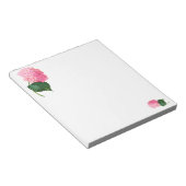 Retwijfel Pink Hydrangea Flower Notepad Notitieblok (Schuin)