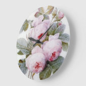 RetwijfPink Roses Wall Clock Grote Klok (Hoek)
