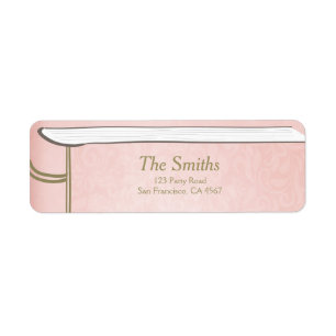 Retybook Adres label Roze Gold Girl Baby