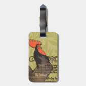 Reu Steinlen Cocorico Franse Kunst Bagagelabel (Achterkant verticaal)