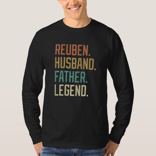 Reuben Husband Father Legend Father's Day Retro   T-shirt (Voorkant)
