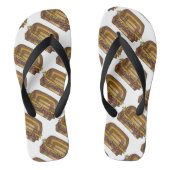 Reuben Sandwich Jewish Deli Food Restaurant Foodie Teenslippers (Voetbed)