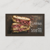 Reuben sandwich met tekstruimte visitekaartje (Achterkant)