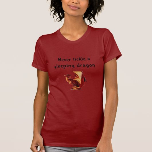 Reudraak, nooit een slaapdraak kietelen t-shirt (Voorkant)