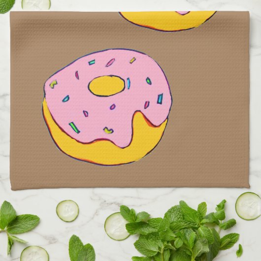 Reukroze dessert van donut, zoet theedoek (Gevouwen)