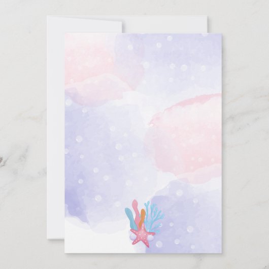 Reumaïde kat-zeemmeisje, uitnodiging voor verjaard (Achterkant)