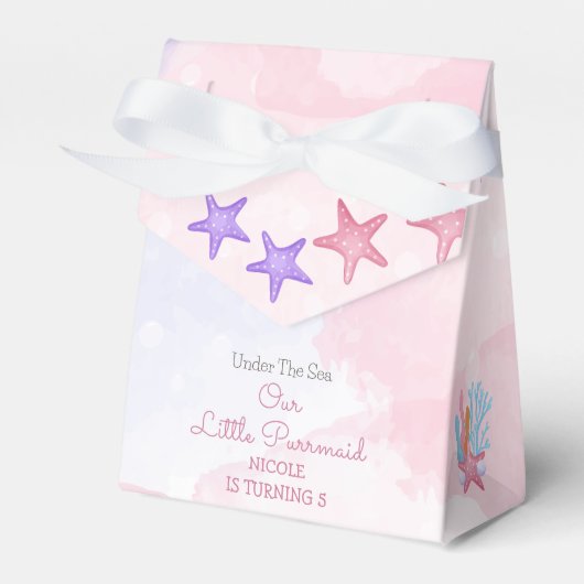 Reumaïde kattenmeisje, schattige verjaardag bedankdoosjes (Voorkant Zijde)