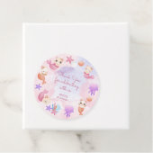 Reumaïde kattenmeisje, schattige verjaardag bedankjes labels (In situ)