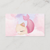 Reumaïde kattenmeisje, schattige verjaardag informatiekaartje (Achterkant)