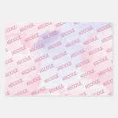 Reumaïde kattenmeisje, schattige verjaardag inpakpapier vel (Voorkant 3)