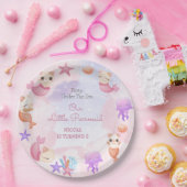 Reumaïde kattenmeisje, schattige verjaardag papieren bordje (Feest)